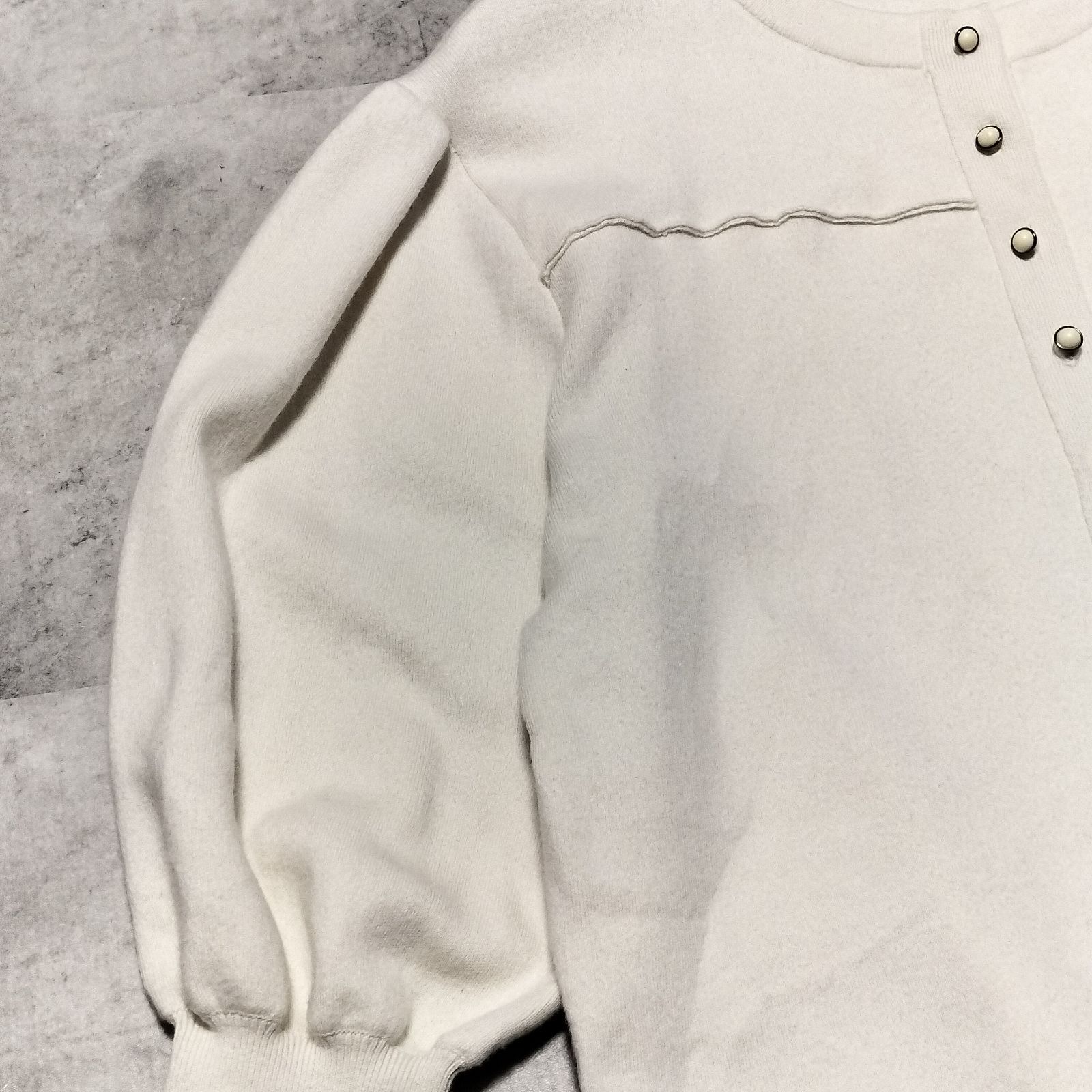 美品】21年FW CABaN × MALION vintage 別注 puffsleeve sweat cardigan