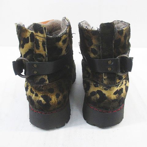 DOLFIE ドルフィー ハイカットスニーカー レオパード柄 ファー