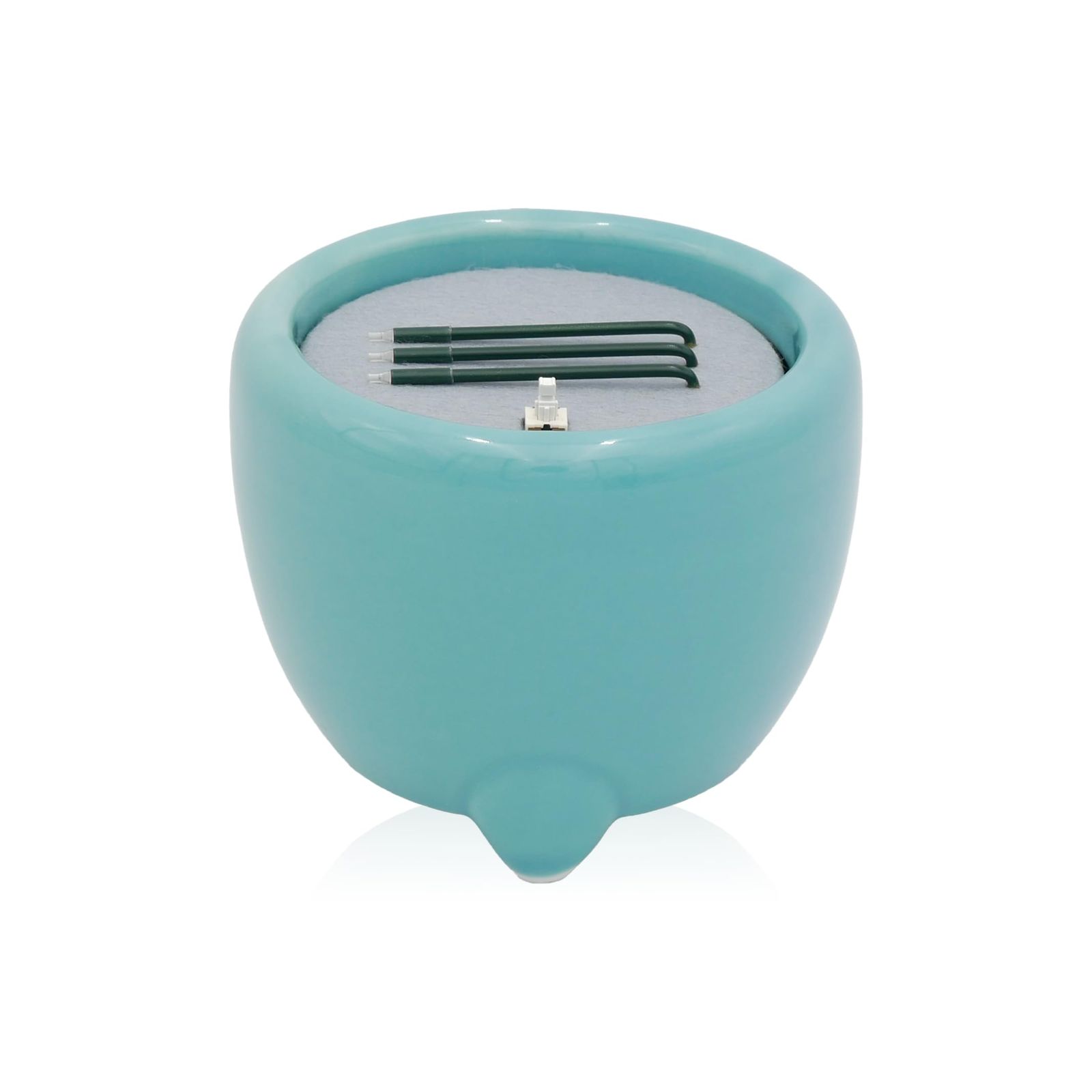 大一創芸 LED電池式線香 横置き 多治見 玉陶器香炉 浄土真宗 真宗大谷派 東用 美濃焼 モダン仏壇 青 Lサイズ