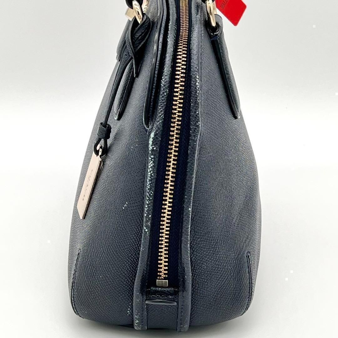 良品】COACH プリンスストリート サッチェル ハンドバッグ 2way 紺 