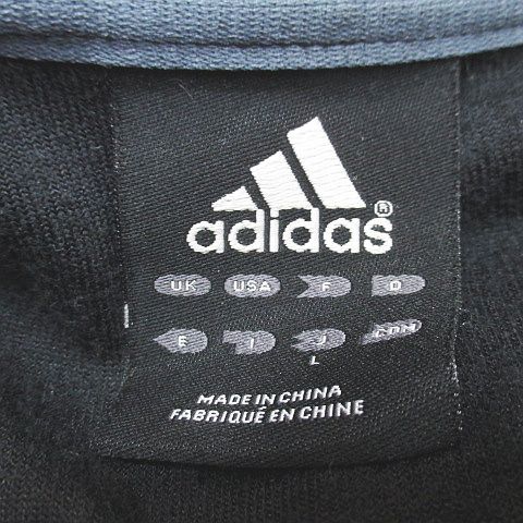 アディダス adidas トラックジャケット ベロア ベルベット L 黒系