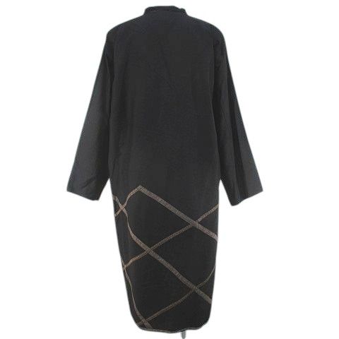 飛天 ふじみやび 大島紬 コート ロング丈 FREE 黒系 ブラック 和