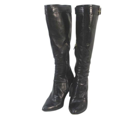 ルイヴィトン LOUIS VUITTON ロングブーツ ベルトデザイン ゴールド