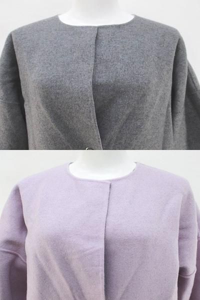 デミルクス ビームス Demi-Luxe BEAMS リバーシブル ノーカラーコート