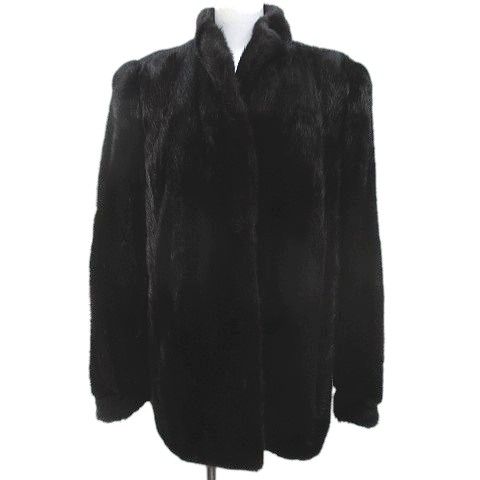 【中古】Excellent Fur ブラックジュエル BLACK JEWEL 毛皮 ダークミンク コート ショート 11 ダークブラウン ホック Excellent Fur ブラックジュエル BLACK JEWEL 毛皮 ダークミンク
