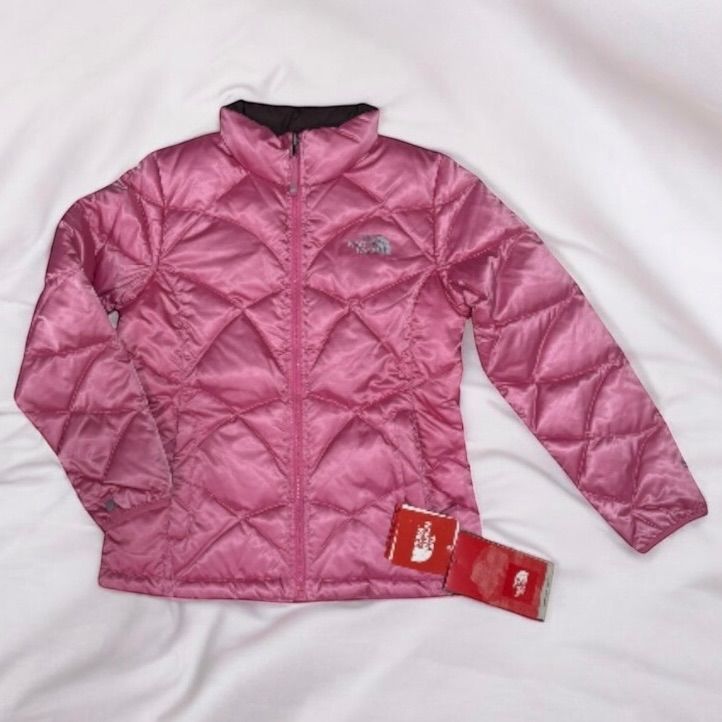 タグ付 ノースフェイス 550フィル グースダウン ピンク アコンカグア ガールズL