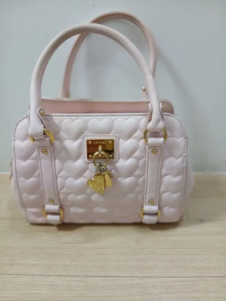 ラブキャット ピンク ハート キルティング トートバッグ