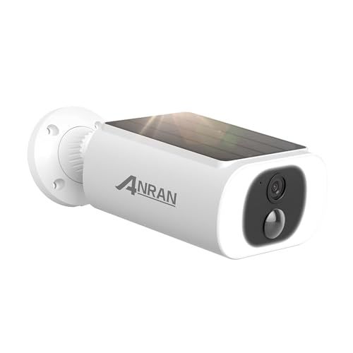 高精細500万画素?高性能防犯システム?簡単設置 ANRAN 防犯カメラ 屋外 ソーラー 一体型 監視カメラ 電源不要 かんしカメラ 夜間カラー暗視 工事不要 取付簡単 ワイヤレス PIR人体検知 声光威嚇 即時通知 無料録画 Ale