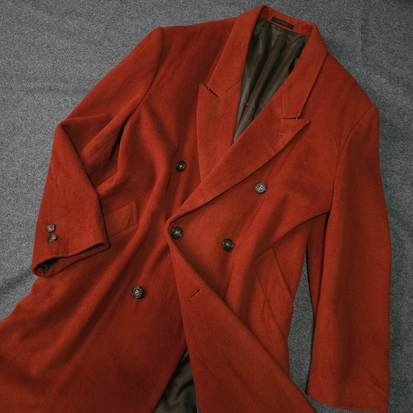 gadger 秋冬 カシミヤ 混 ウール 毛 ダブルブレスト ロングコート