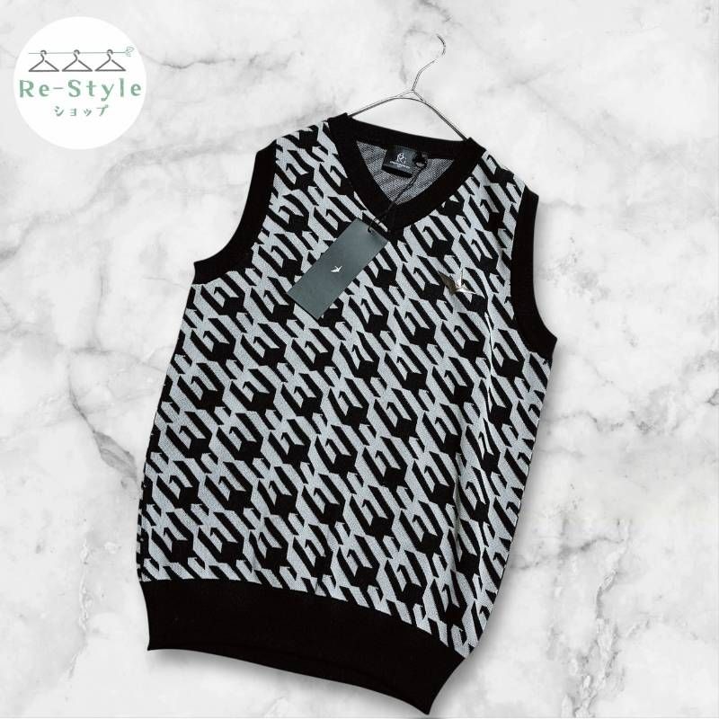 1PIU1UGUALE3 GOLFx 戸賀敬城 ニットベスト ゴルフウェア 1piu1uguale3 GOLF ウノピュウノウグァーレトレゴルフ ニットベスト