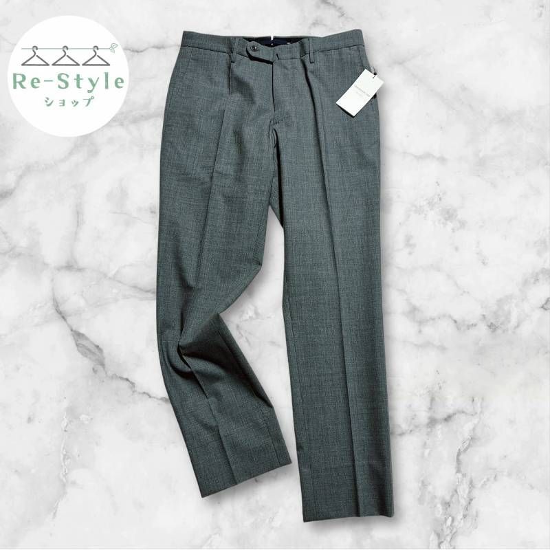 INCOTEX インコテックス トゥモローランド スラックス パンツ カジュアル テクノウール 洗える ストレッチトラウザー サイズ46