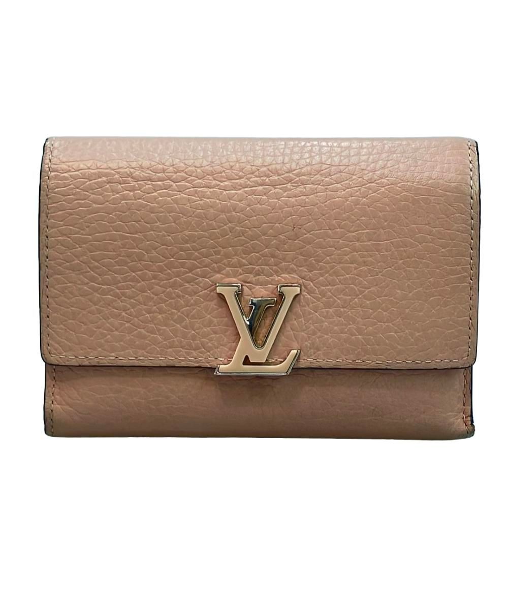 ルイ ヴィトン 三つ折り財布 ポルトフォイユ カプシーヌ コンパクト M 62156 レディース LOUIS VUITTON