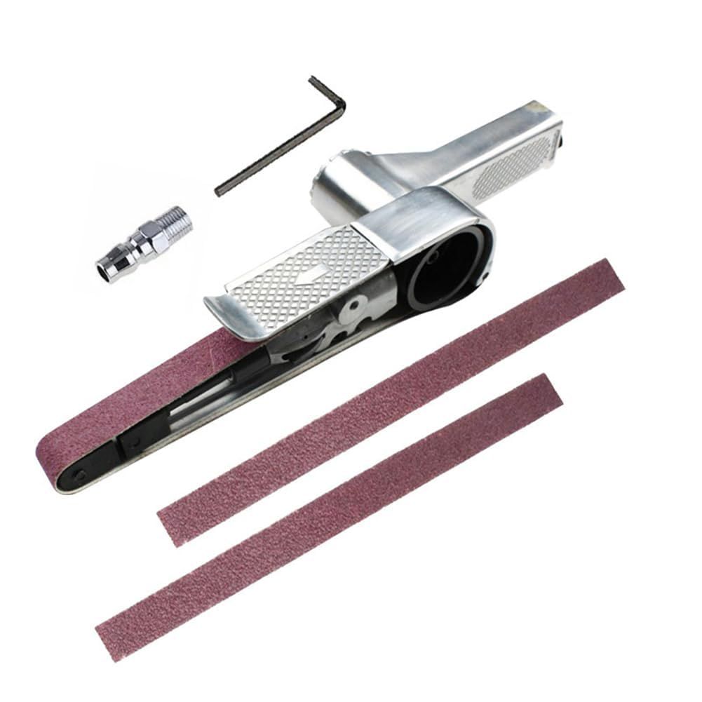 空気圧ベルトサンダー エアーベルトサンダーポリッシャー 16000 rpm 研磨ツール エアツール 金属加工 削り出し 磨き 研磨 バリ取り 作業用に コンパクト式 操作簡単 20 ×520 mm