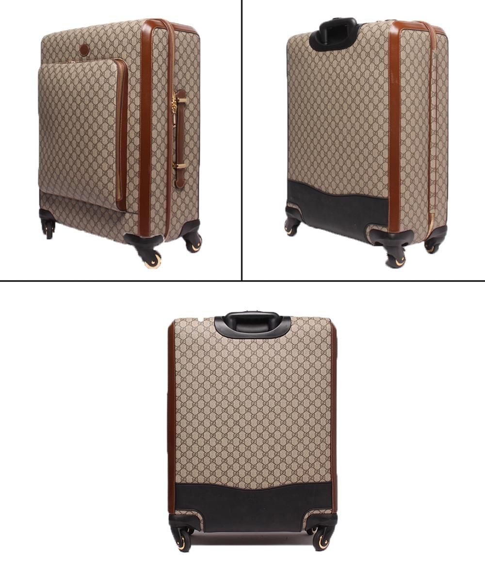 美品 グッチ キャリーケース GGスプリーム 429038 525040 メンズ