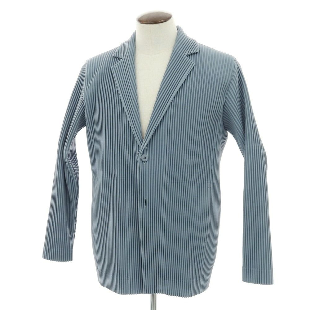 オム プリッセ イッセイミヤケ HOMME PLISSE ISSEY MIYAKE 秋冬 ポリエステル系 プリーツ 2 B カジュアルジャケット スモークブルー サイズ表記なし L位 メンズ