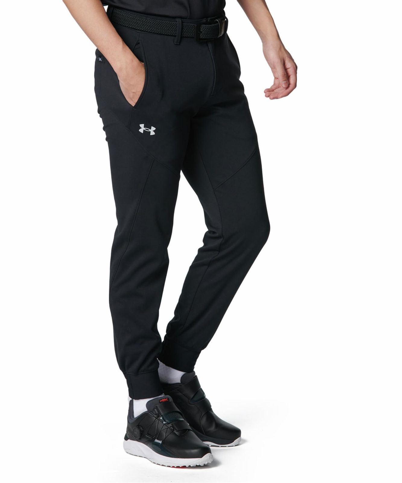 アンダーアーマー UA Drive Knit Tapered Pant 6001262 001 ブラックメタリックシルバーL ブラック メタリックシルバー L