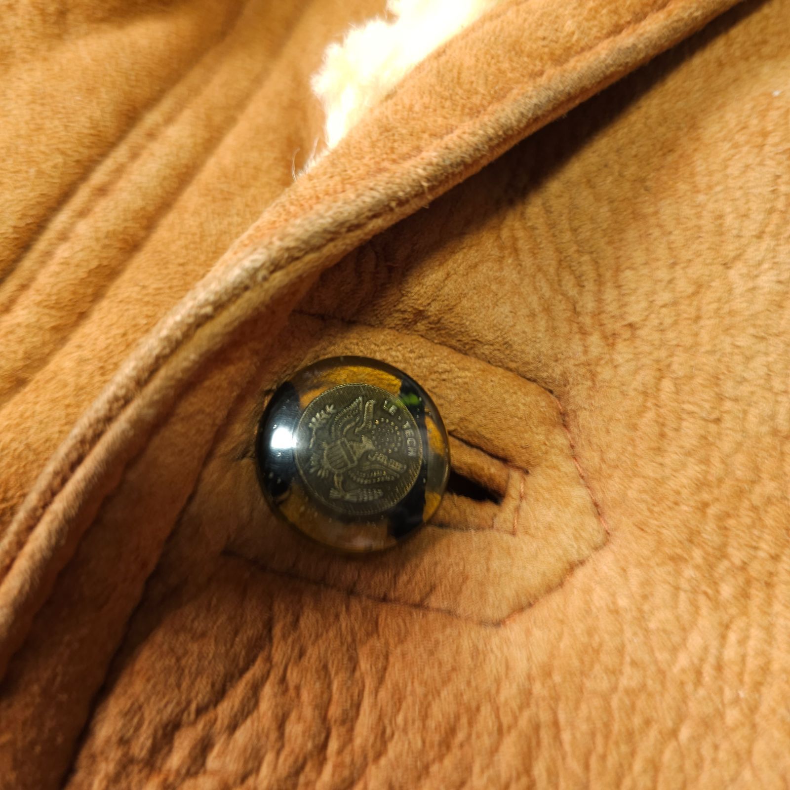 【COMSTOCK】本革 リアルレザームートンジャケット ボア裏地 キャメル L Shearling 本革 羊革 リアルムートンコート ジャケット 54 3L キャメル
