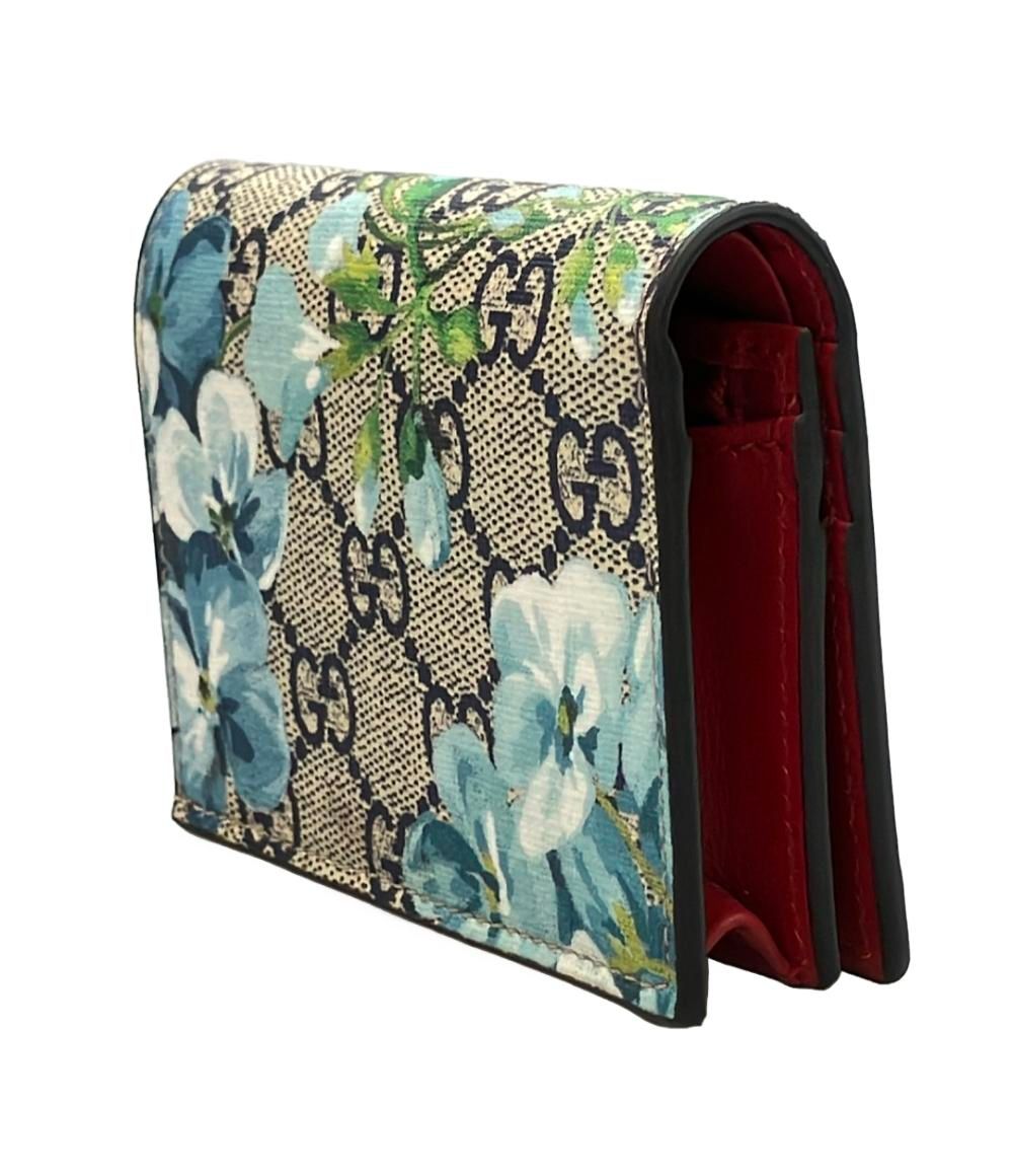 美品 グッチ 二つ折り財布 GGブルームス 546372 0416 レディース GUCCI