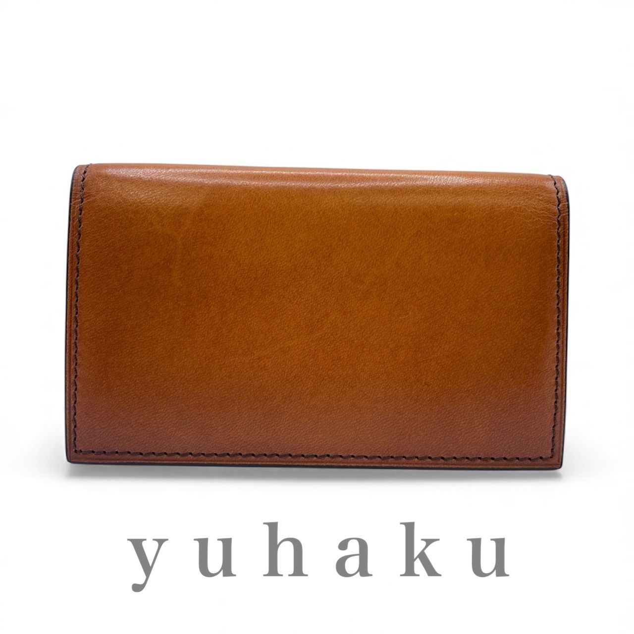 公認アウトレット品｜yuhaku YFP 161 名刺入れ ブラウン Dランク品