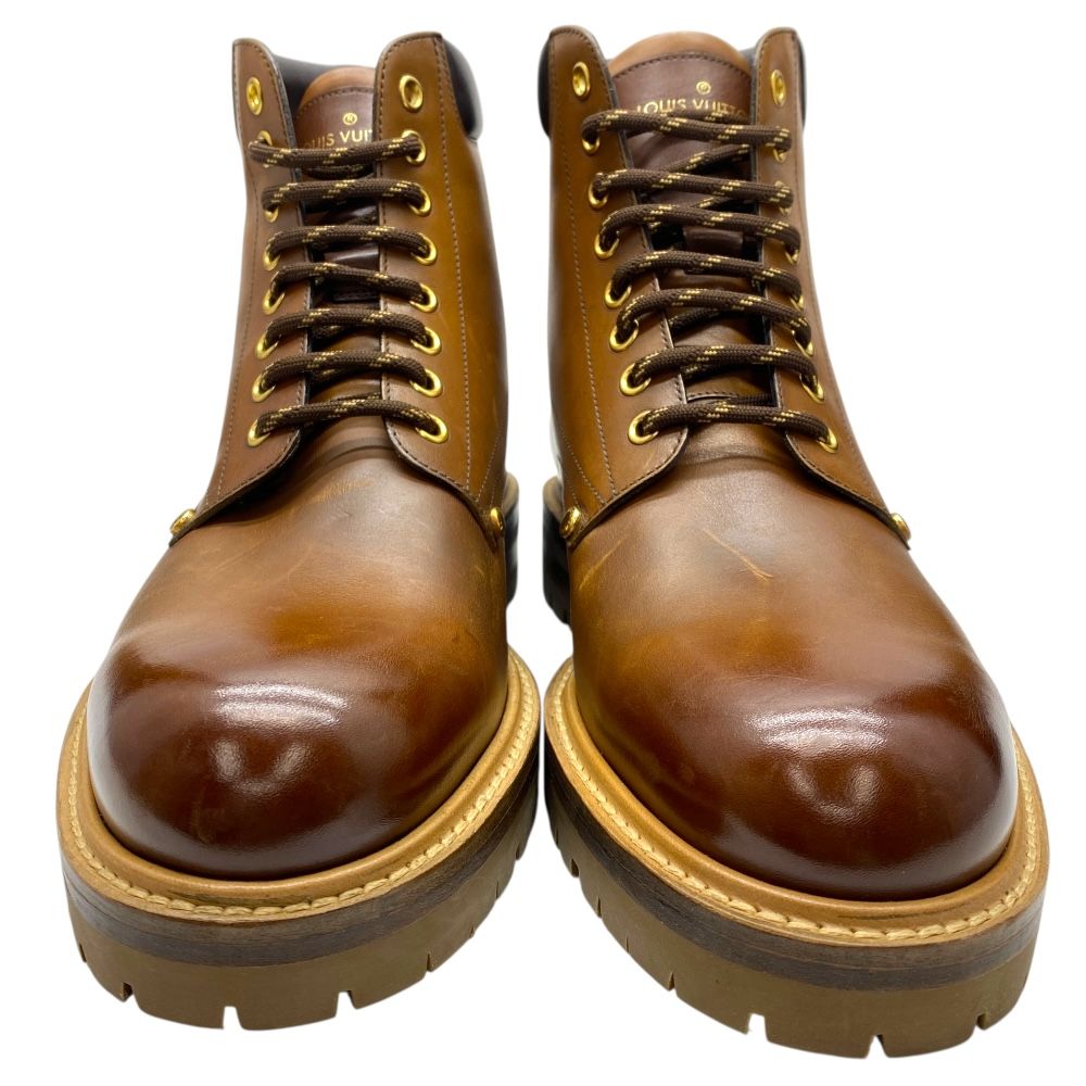 ルイ ヴィトン ライン アンクルブーツ ショート ブーツ ブラウン LV