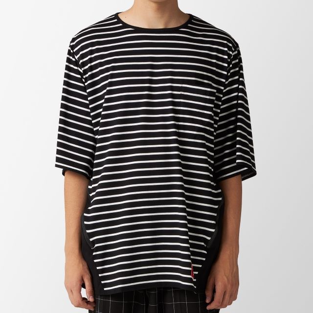 UNDERCOVERISM アンダーカバイズム 23SS 日本製 前ボーダー後ムジ切替 