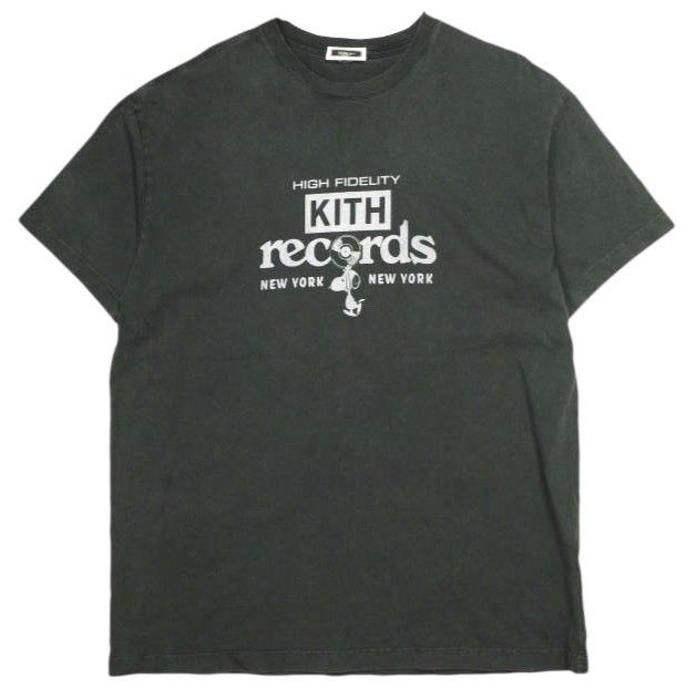 KITH NYC x PEANUTS キスニューヨークシティ ピーナッツ 25SS 別注 Kith Records Vintage Tee キスレコード ヴィンテージTシャツ M Black KITH NYC x PEANUTS キスニューヨークシティ ピーナッツ 25SS 別注