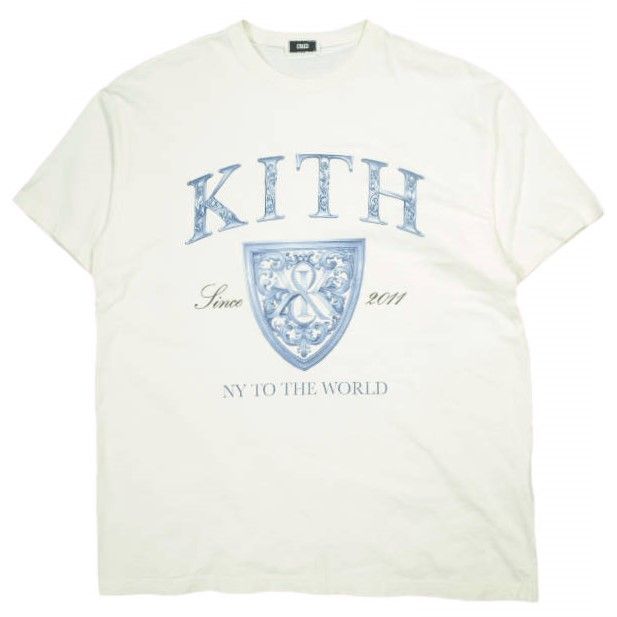 KITH NYC キスニューヨークシティ 25 AW FOR MIAMI INSTORE TEE NY TO THE WORLD Tシャツ M OFF WHITE 半袖 ロゴ トップス g 23722