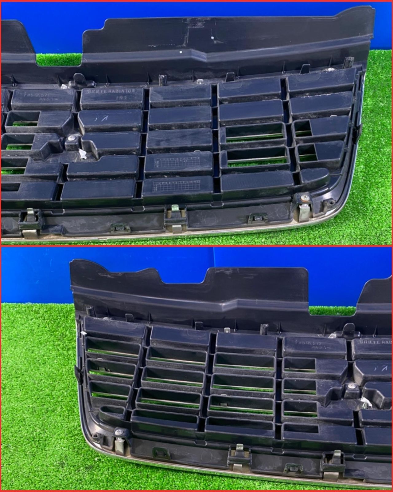 フロントグリル エンブレム付き ZT-6006] 純正 三菱 eKワゴン H28W 三菱エンブレム付き フロントグリル