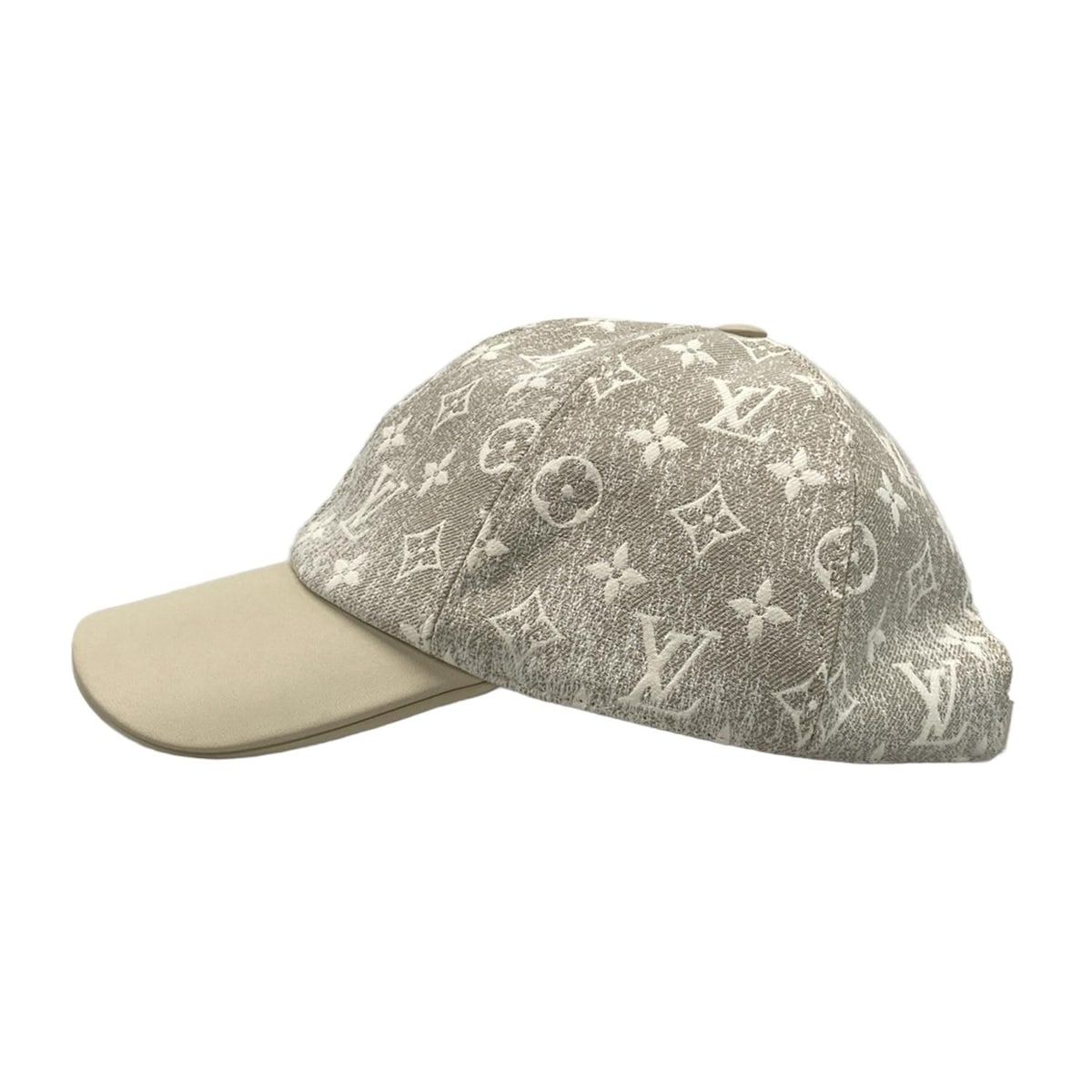 LOUIS VUITTON ルイヴィトン キャップ M 7059 ベージュ モノグラム柄 レザー