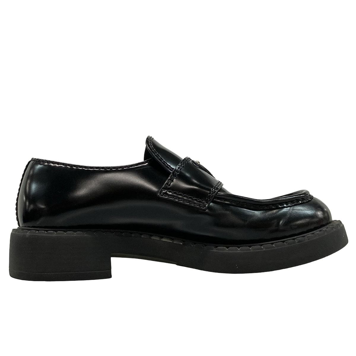 PRADA プラダ ローファー 7 1|2 メンズ - 2 DE 127 黒 レザー