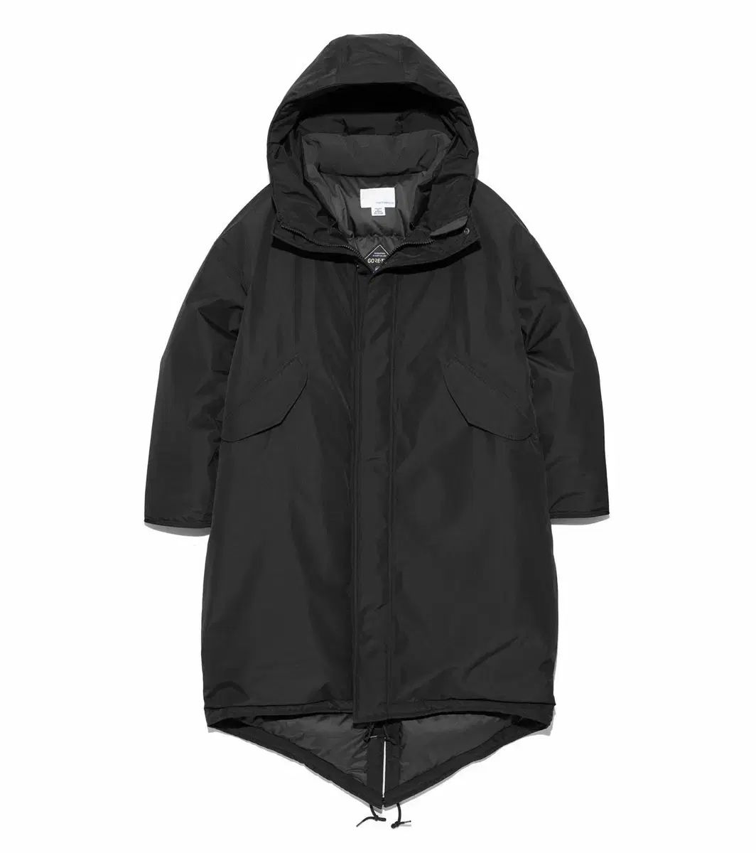 25 fw ナナミカ ゴアテックス ロング パーカ ブラック M