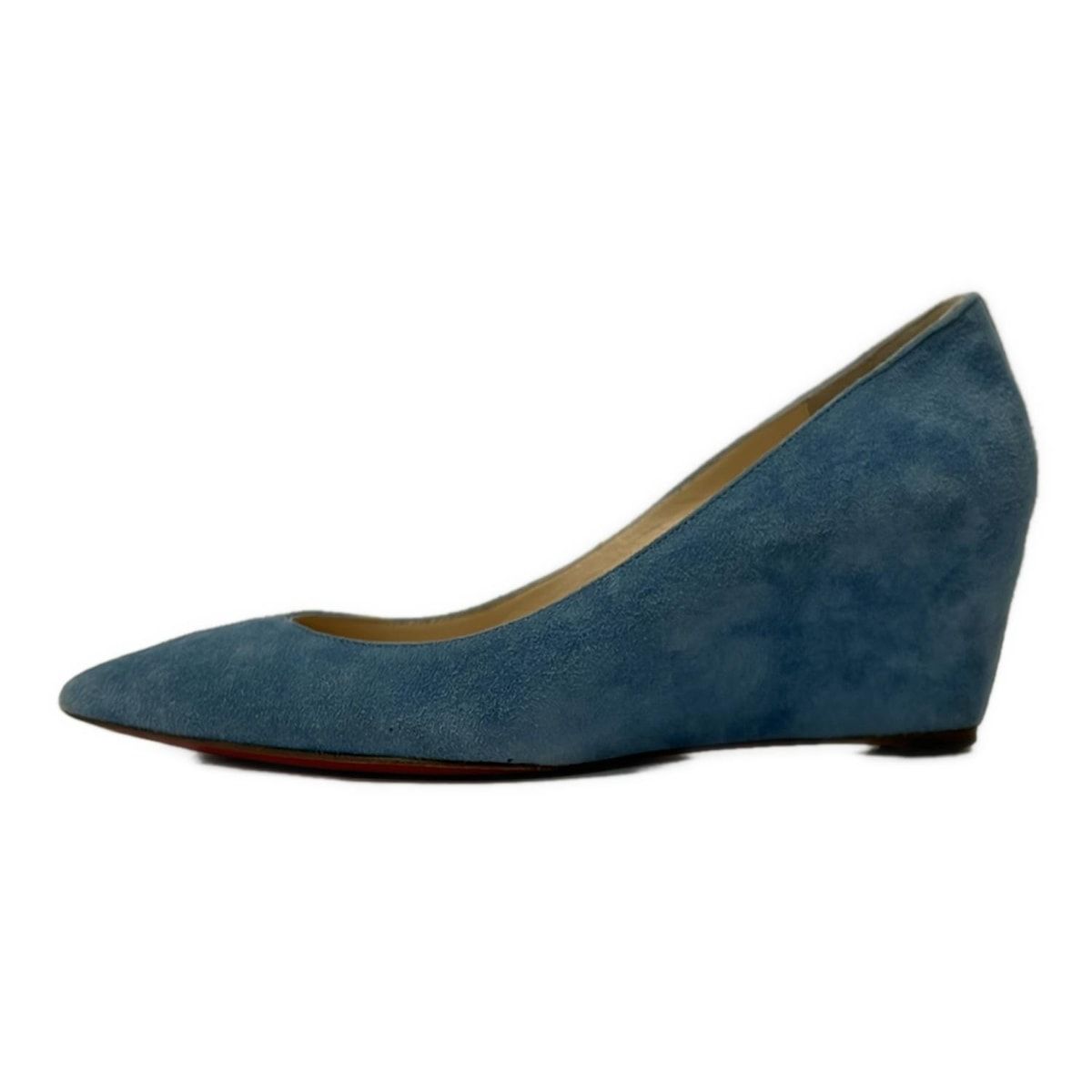 クリスチャンルブタン パンプス 35 1|2 レディース - ライトブルー ウェッジソール