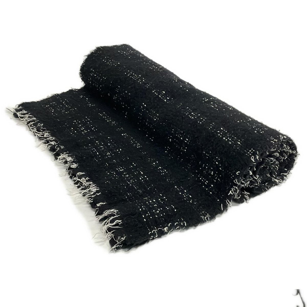 Falierosarti ファリエロサルティ ストール ショール - 黒×白 ウール シルク