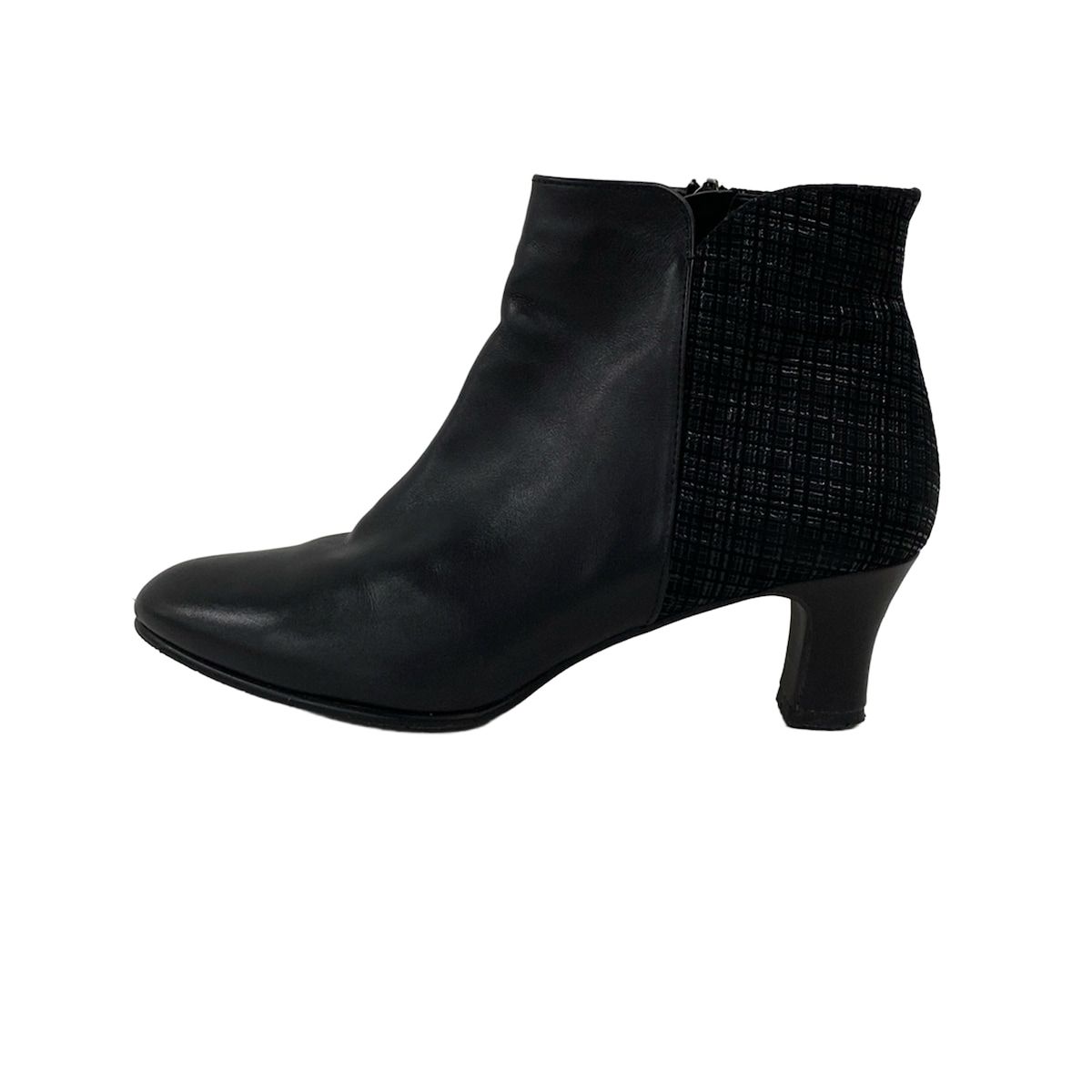 銀座ヨシノヤ|Yoshinoya ギンザヨシノヤ ショートブーツ 23.5 レディース - 黒 size レザー