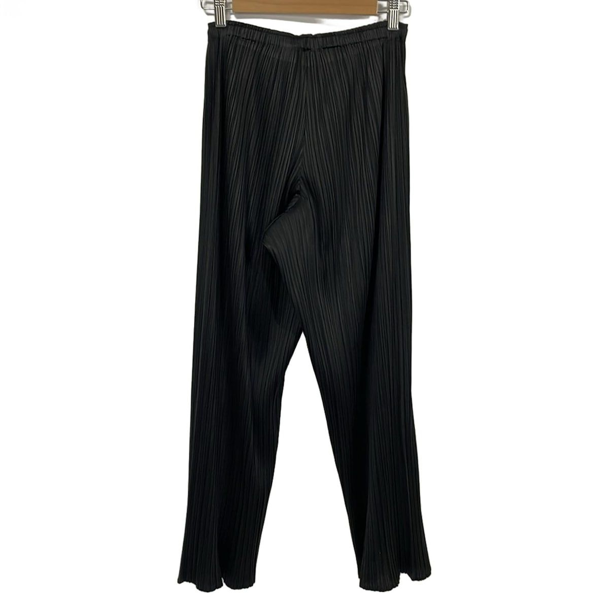 PLEATS PLEASE プリーツプリーズ パンツ サイズ2 M レディース 黒 フルレングス|プリーツ|ウエストゴム
