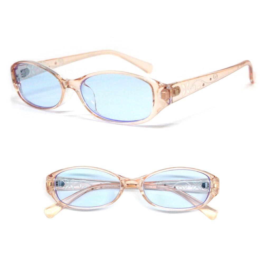 サングラス ネオコントラスト テクノロジー UVカット 99.99% 夜間 運転 昼夜兼用 レディース メンズ 鯖江 メガネ 9056 クリアブラウン 花模様