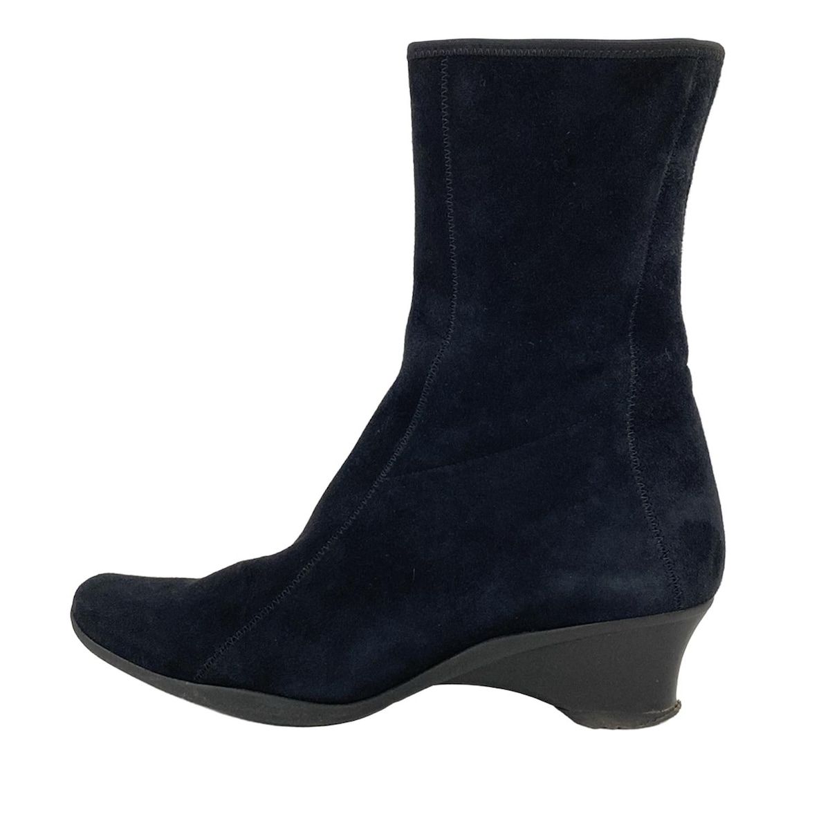 銀座ヨシノヤ|Yoshinoya ギンザヨシノヤ ショートブーツ 23.5 レディース - 黒