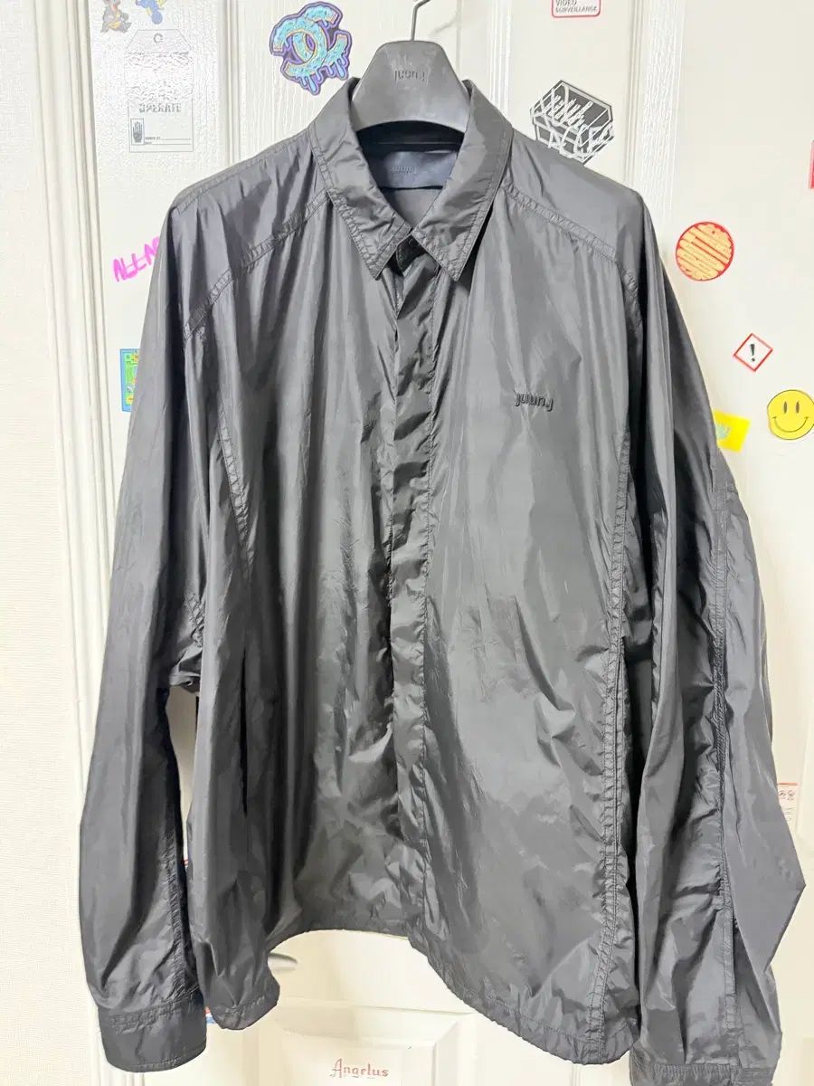 Juun.J ジュンジェイ ナイロン コーチリング シャーリング シャツ 48