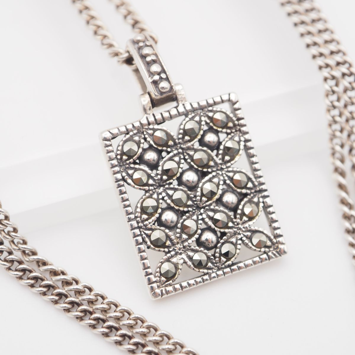 L891 マーカサイト マルカジット 925刻印 ペンダント ネックレス