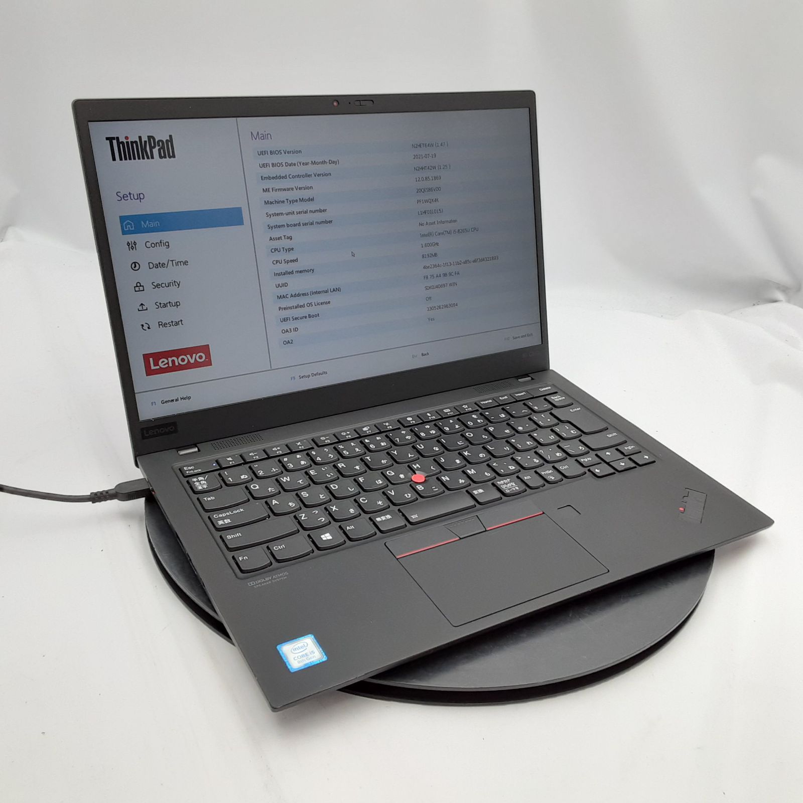 ☆ジャンク/外観キズあり☆Lenovo ThinkPad X1 Carbon Gen7 [Core i5