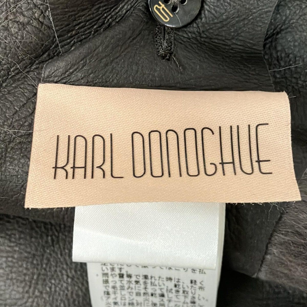 Karl Donoghue カールドノヒュー マフラー - ダークグレー ティペット ムートン