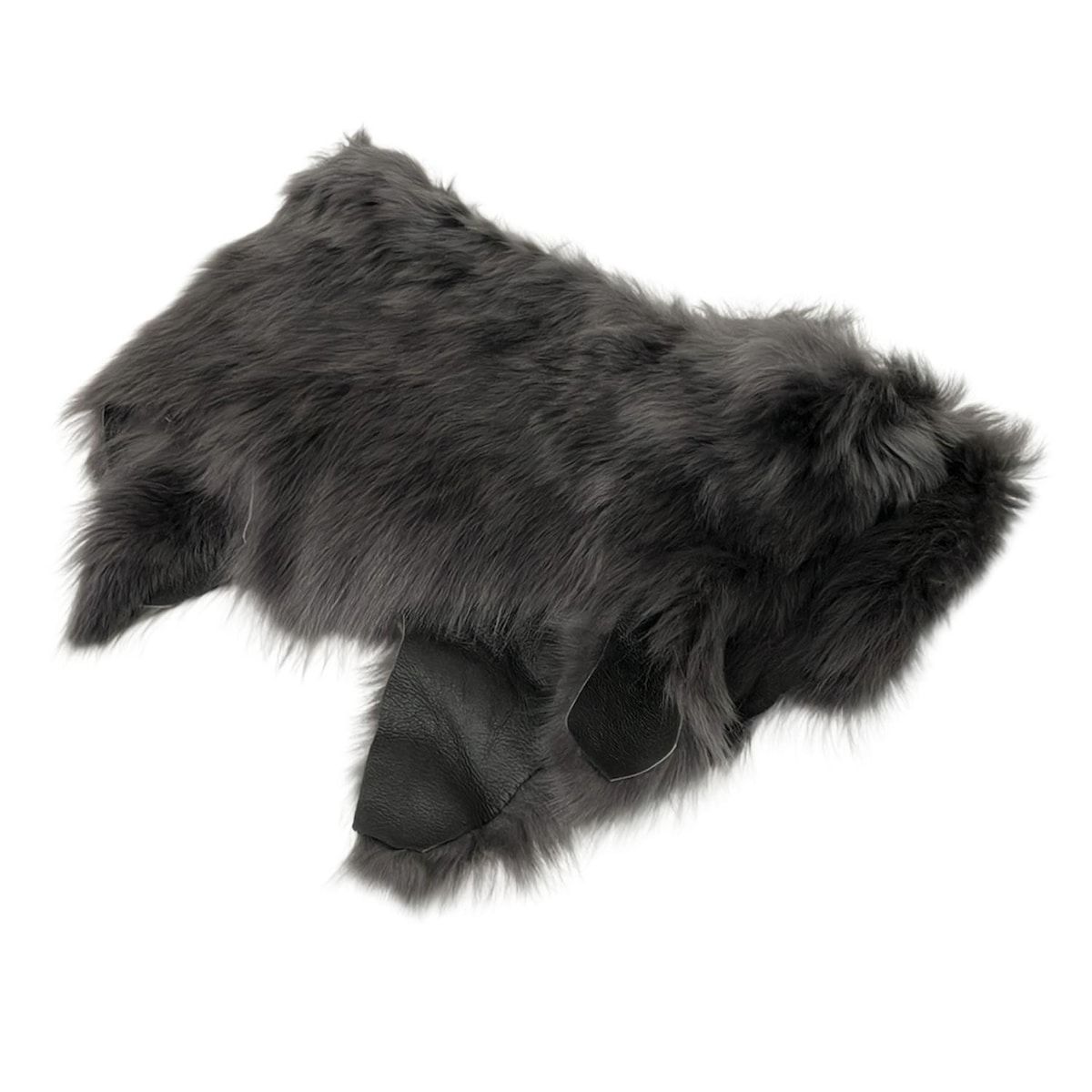 Karl Donoghue カールドノヒュー マフラー - ダークグレー ティペット ムートン