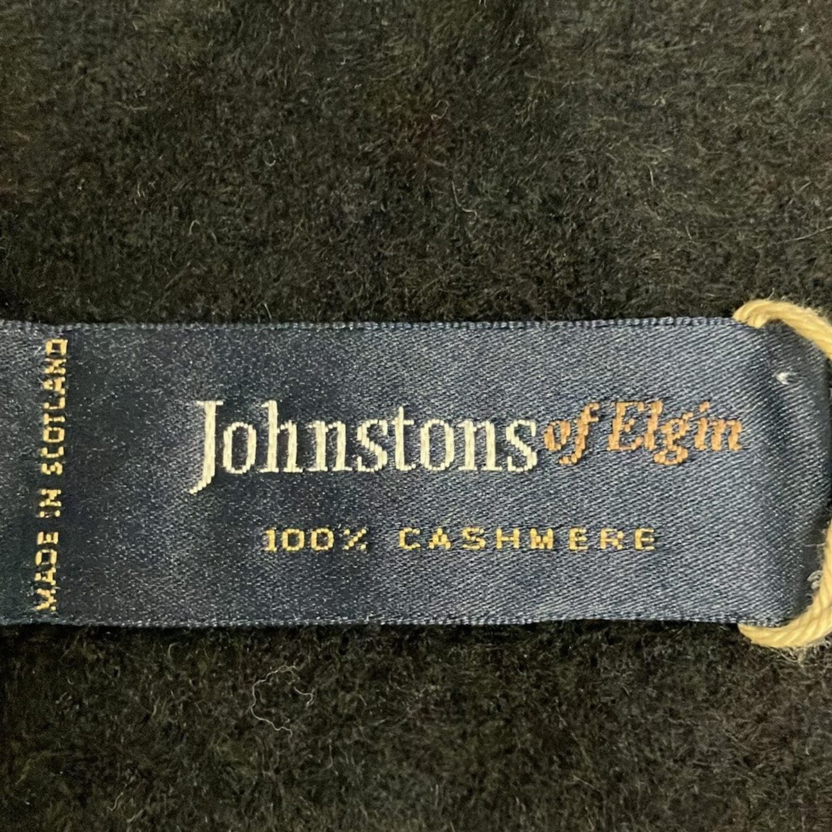 johnstons of elgin ジョンストンズ マフラー - 黒 カシミヤ