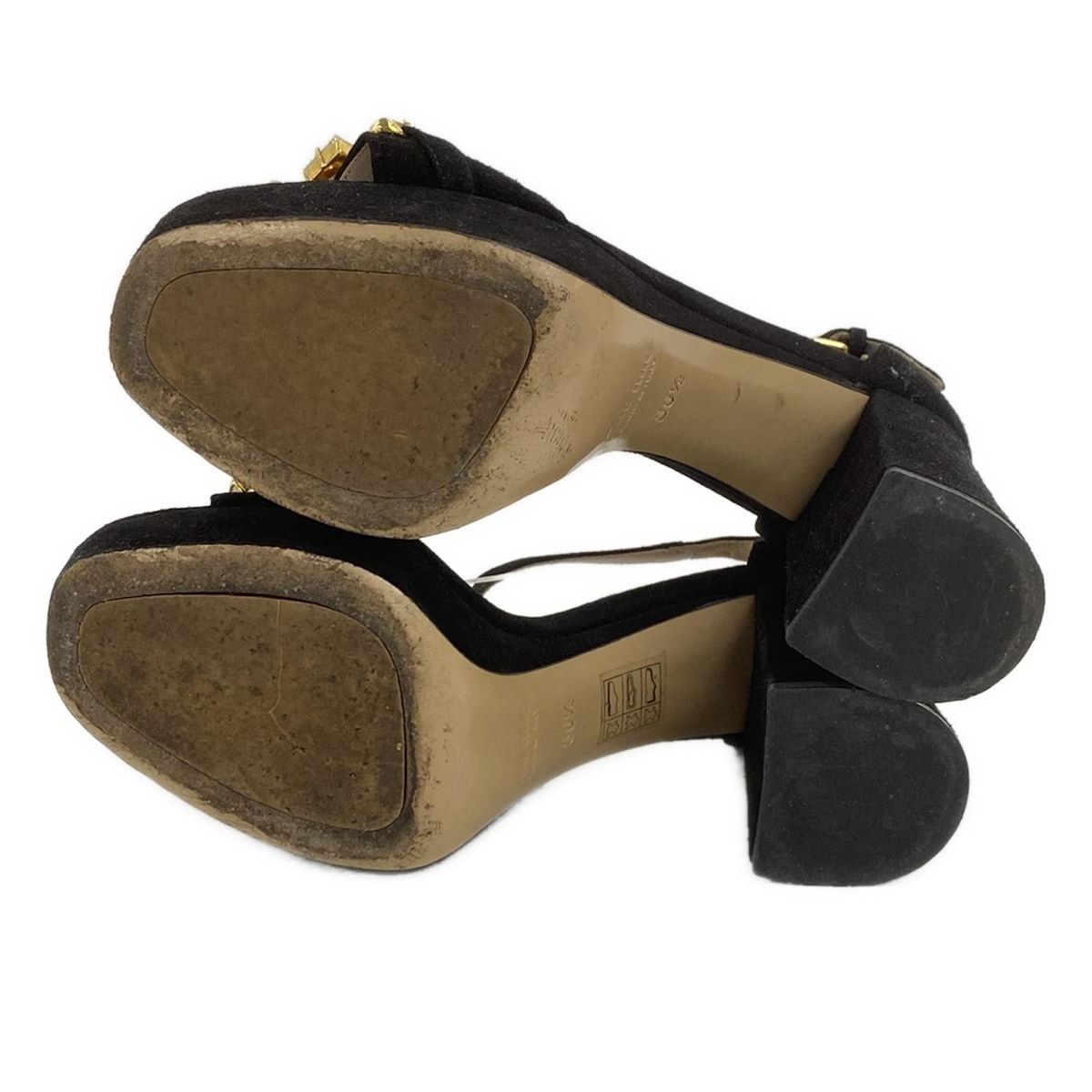 miumiu(ミュウミュウ) パンプス 36 1/2 レディース - 黒 ビジュー