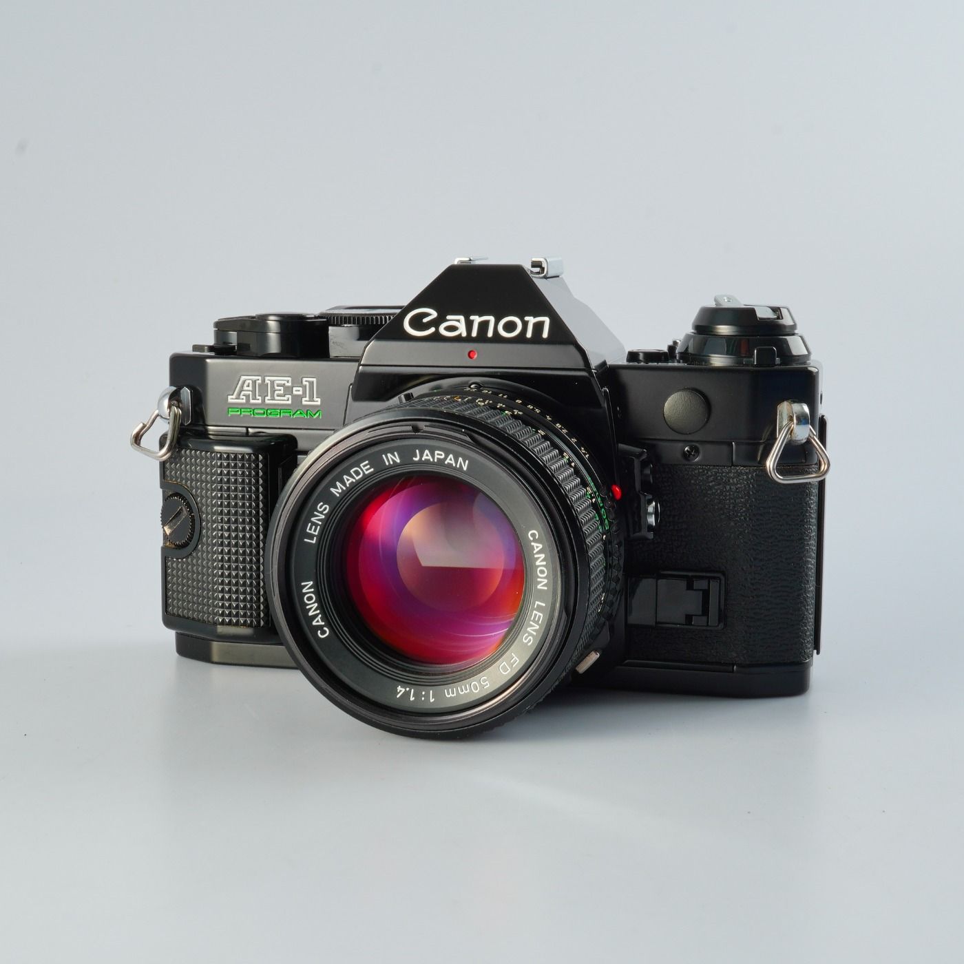 SERVICED & TESTED】 Canon キヤノン AE-1 Program Black + New FD