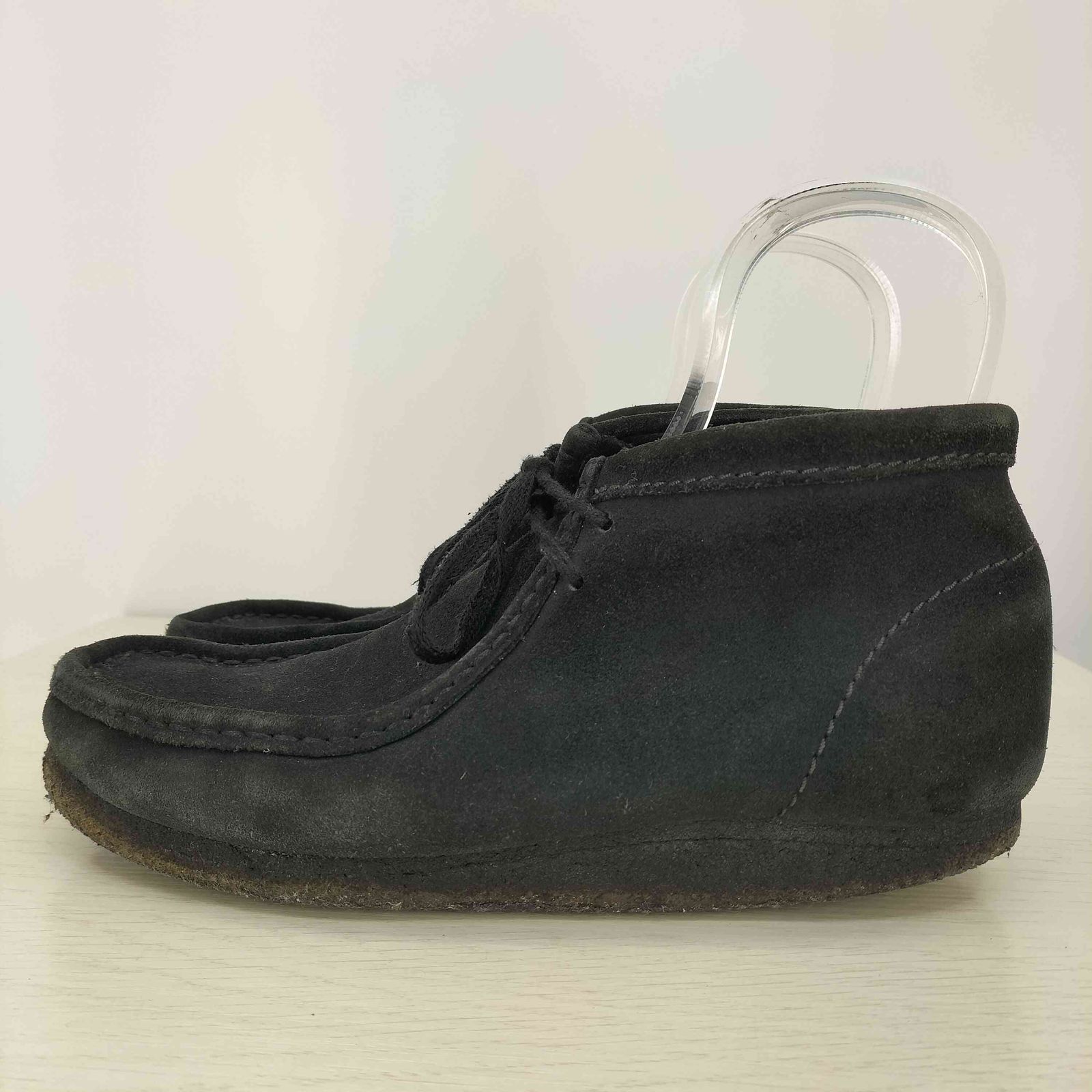クラークスオリジナルズ Clarks ワラビーブーツ ブラック スエード メンズ JPN 26