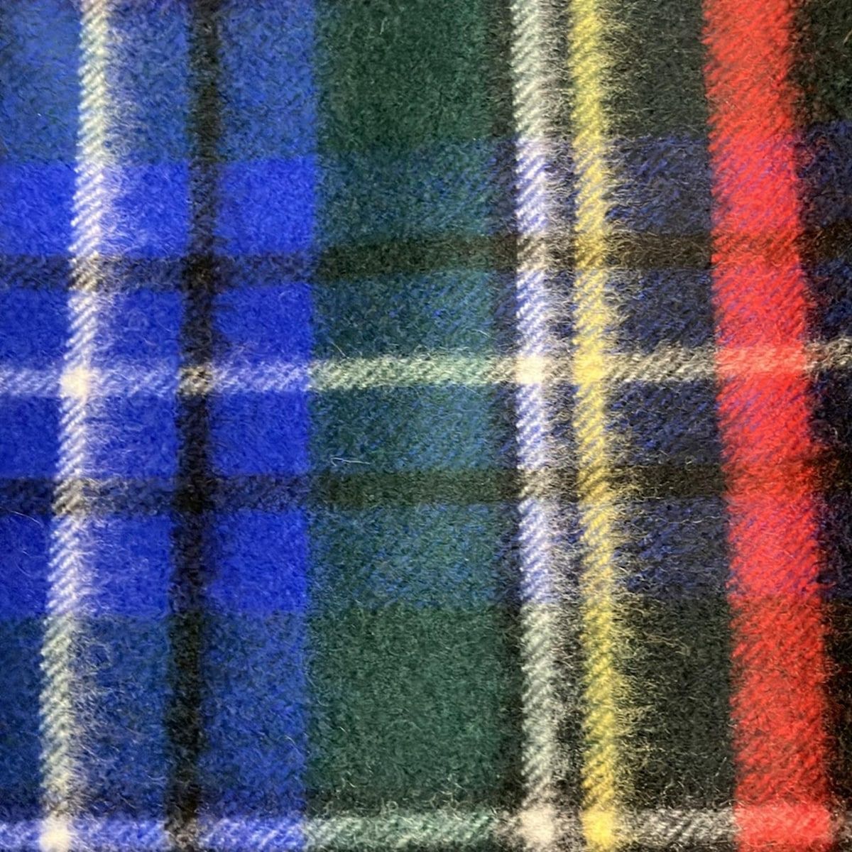  johnstons of elgin ジョンストンズ マフラー - 黒×ネイビー×マルチ チェック柄 カシミヤ マフラー 小物