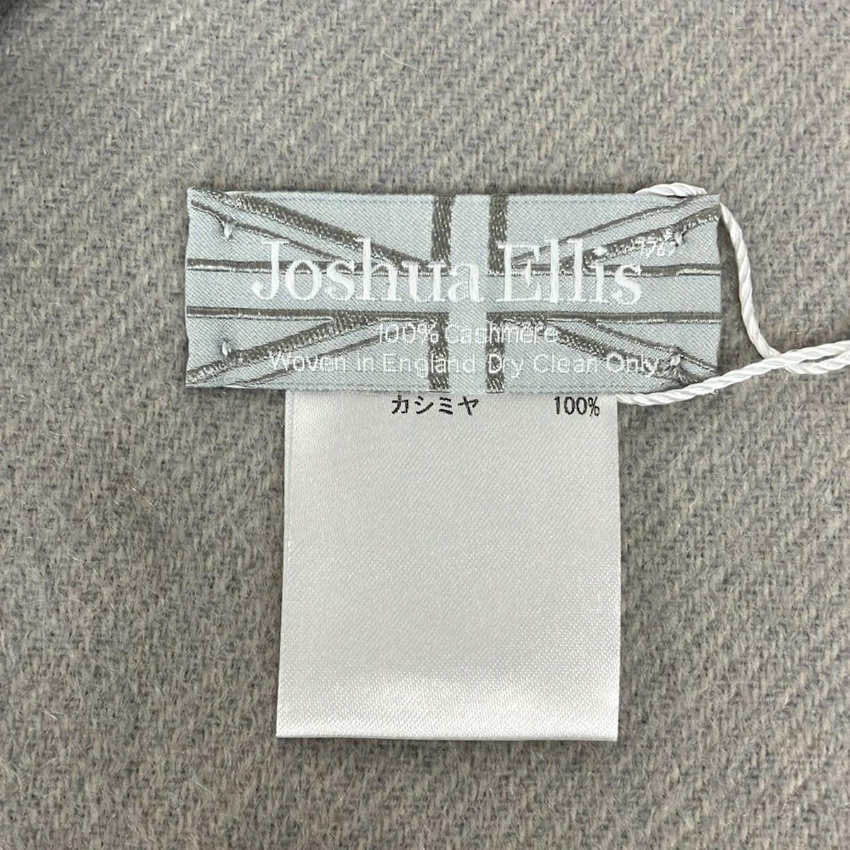 Joshua Ellis ジョシュアエリス ストール ショール グレー ブルー マルチ チェック柄 カシミヤ