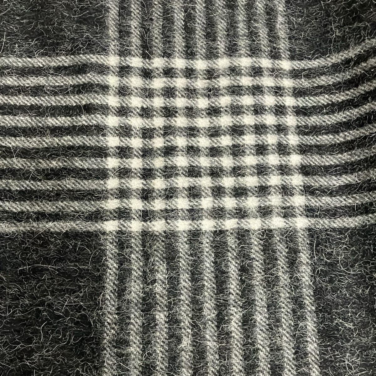  Joshua Ellis ジョシュアエリス ストール ショール 黒 グレー 白 チェック柄 ウール アルパカ ストール ショール 小物