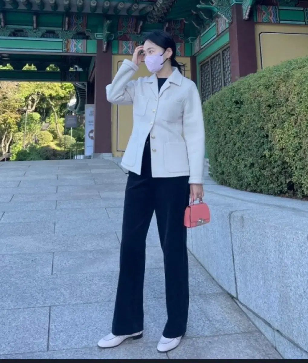 ジャスミン K コーデュロイ ワイド パンツ